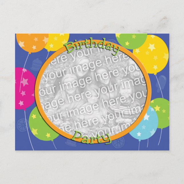 Vorlage für das Foto der Geburtstagspartei (Vorderseite)