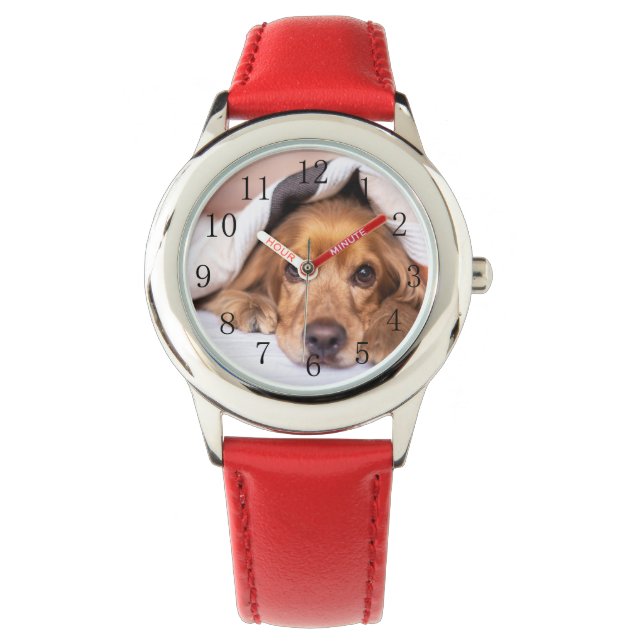 Vorlage für das Foto des Hundes für das Tier Armbanduhr (Vorderseite)
