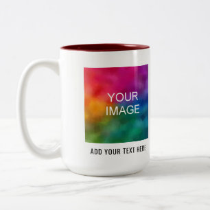 Vorlage für das Foto-Firmenlogo hinzufügen Zweifarbige Tasse