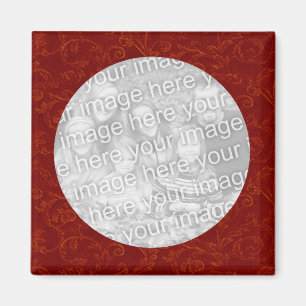 Vorlage für das Foto mit rotem Swirl Magnet