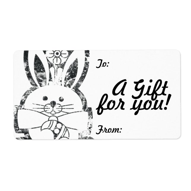 Vorlage für das Geschenk-Tag-Label an/von anpassba (Vorne)