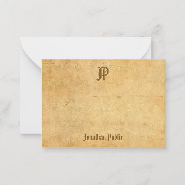 Vorlage für das Handschreiben von Monogramm Vintag (Vorderseite)