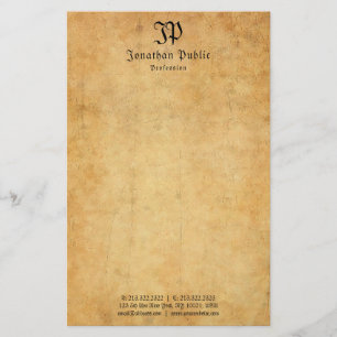 Vorlage für das Handschreiben von Monogrammen - Vi Briefpapier