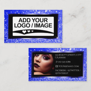 Vorlage für das helle blaue Logo Visitenkarte