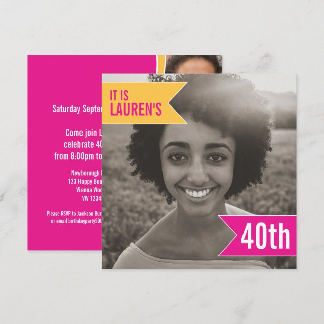 Vorlage für das helle Flag 40. Party (Vorne/Hinten)