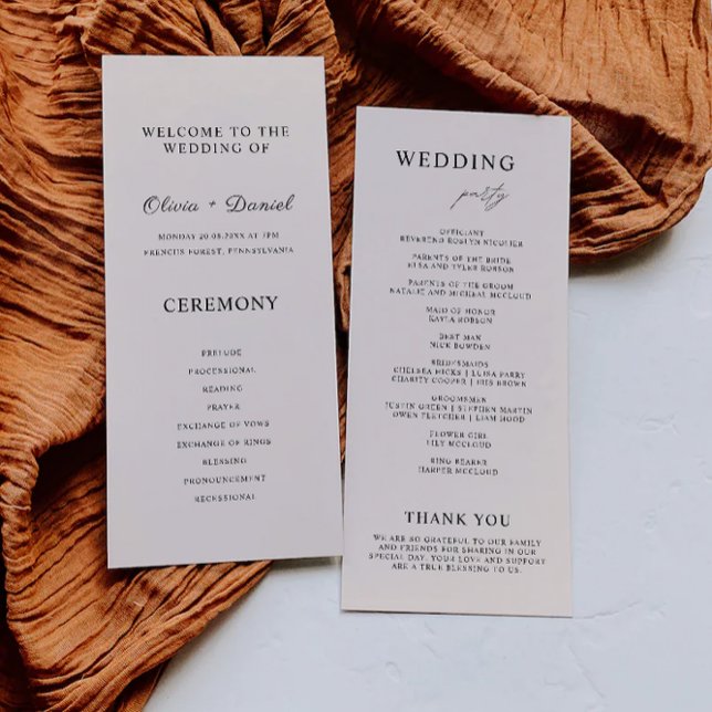 Vorlage für das Hochzeitsprogramm von Sage Boho (Sage Boho Wedding Ceremony Program Template)
