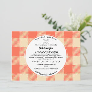 Vorlage für das Lebensmitteletikett und vielen Dan