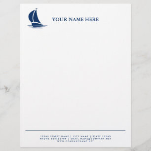 Vorlage für das Logo für Segelschiff Briefbogen