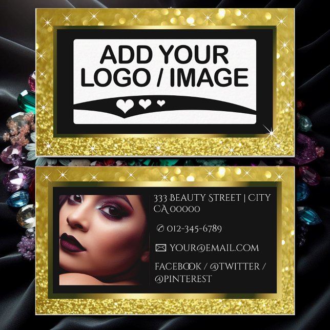 Vorlage für das luxuriöse Yellow-Sparkle-Logo Visitenkarte (Von Creator hochgeladen)