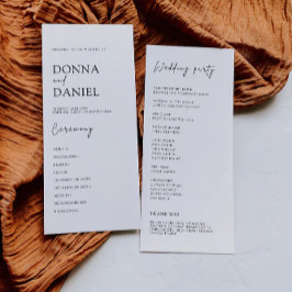 Vorlage für das moderne Hochzeitsprogramm