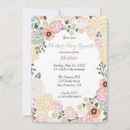 Vorlage für das Party "Vintage Pastell-Blume"