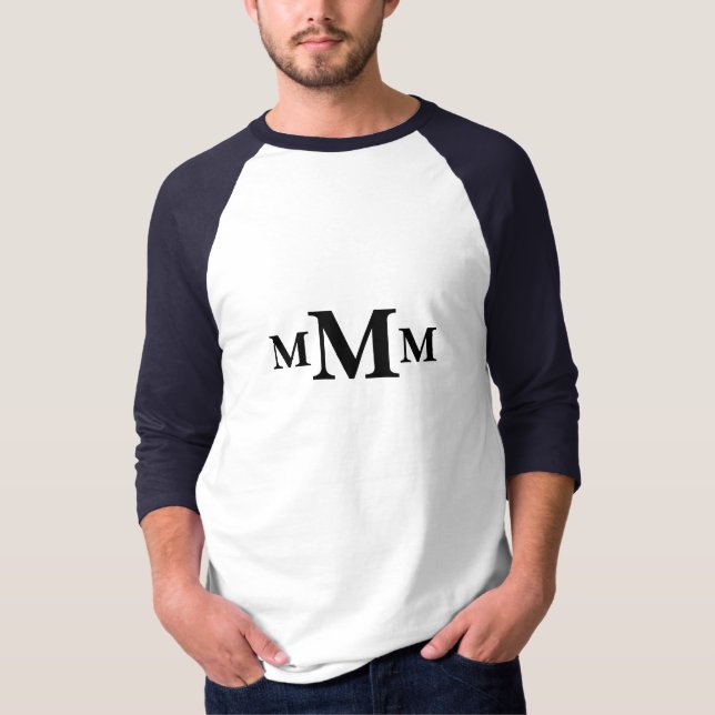 Vorlage für das personalisierte Buchstaben "M" Mon T-Shirt (Vorderseite)