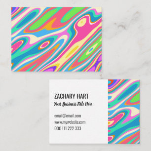 Vorlage für das Retro-Regenbogen-Muster des Groov Visitenkarte