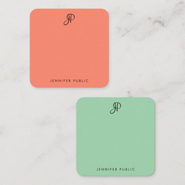 Vorlage für das Schreiben von Monogramm-Eleganfarb (Vorne/Hinten)