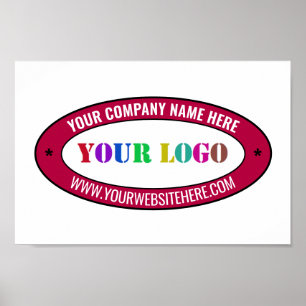 Vorlage für das Unternehmenspaket mit Firmenlogos Poster