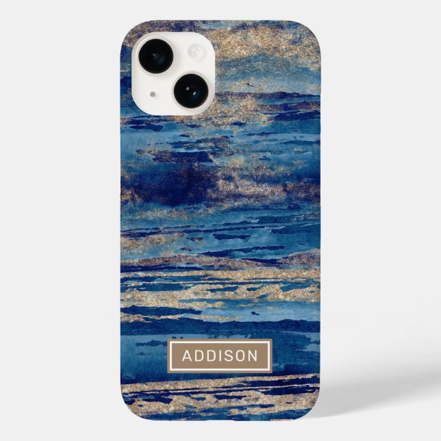 Vorlage für den abstrakten blauen Individuelle Nam Case-Mate iPhone Hülle (Rückseite)