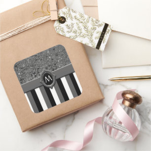 Vorlage für den Abstrakten Hintergrund für Schwarz Quadratischer Aufkleber