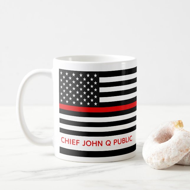 Vorlage für den amerikanischen Flaggennamen in dün Kaffeetasse (Mit Donut)