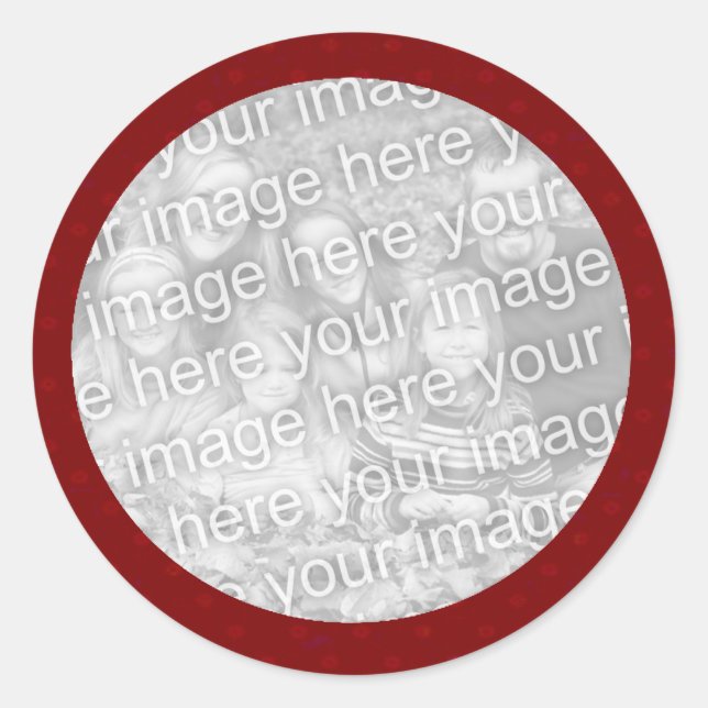 Vorlage für den Aufkleber des Fotos mit rotem Punk (Vorderseite)