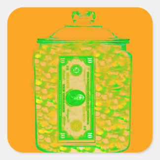 Vorlage für den Aufkleber gerettet Geld