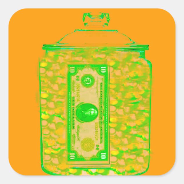 Vorlage für den Aufkleber gerettet Geld (Vorderseite)