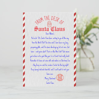 Vorlage für den bearbeitbaren Santa Letter