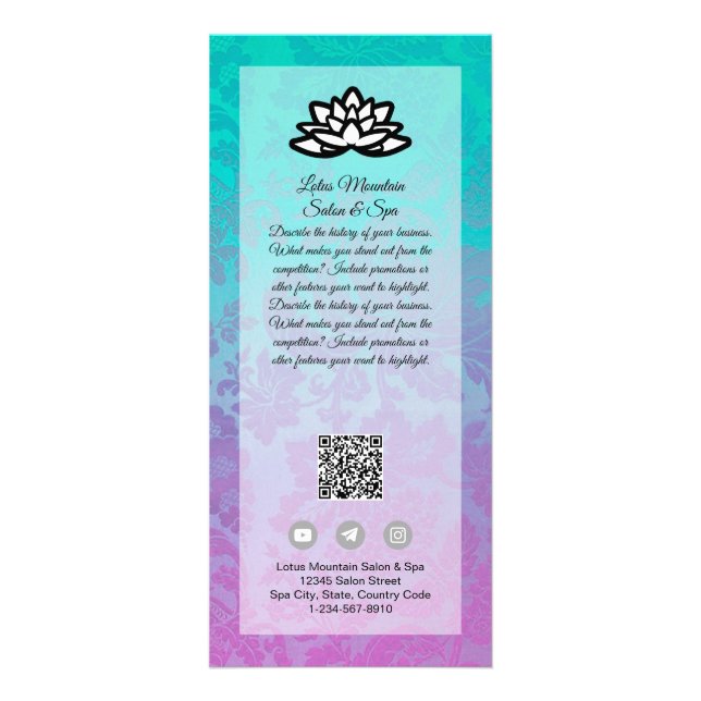 Vorlage für den benutzerdefinierbaren Ombre Salon  Werbekarte (Vorne)