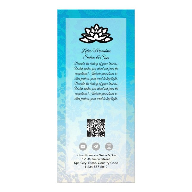 Vorlage für den benutzerdefinierbaren Ombre Salon  Werbekarte (Vorne)