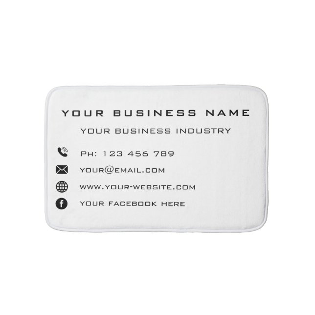 Vorlage für den benutzerdefinierten Business-CName Badematte (Vorderseite)