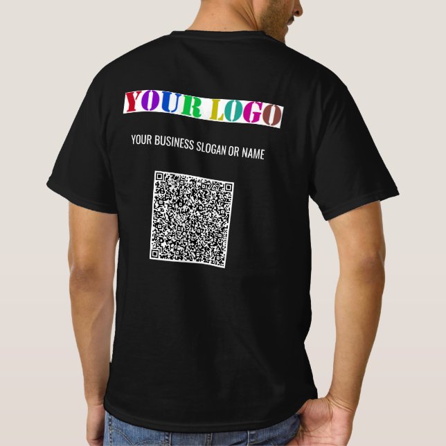 Vorlage für den benutzerdefinierten Logo-Text QR-C T-Shirt (Rückseite)