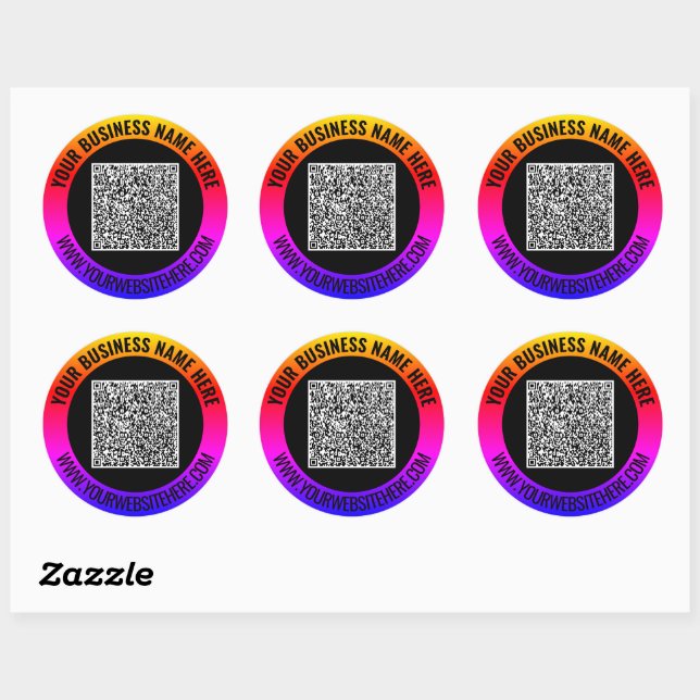 Vorlage für den benutzerdefinierten QR-Code für de Runder Aufkleber (Blatt)
