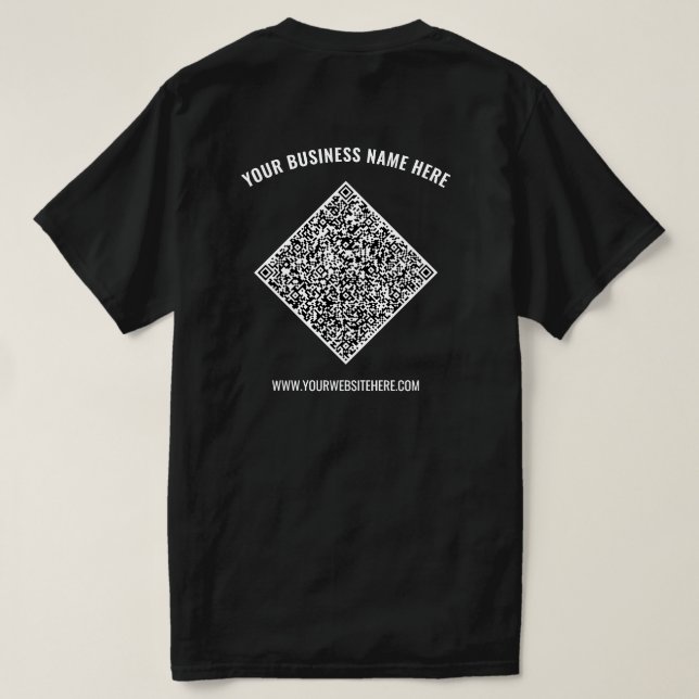 Vorlage für den benutzerdefinierten QR-Code für de T-Shirt (Design Rückseite)