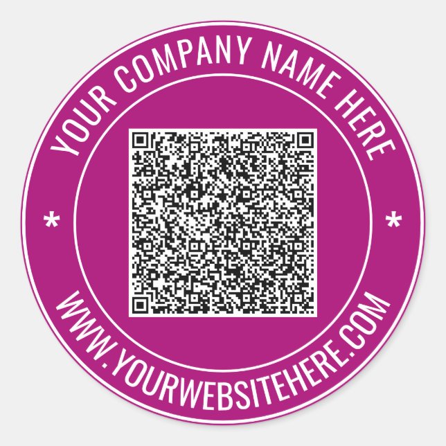 Vorlage für den benutzerdefinierten QR-Code für di Runder Aufkleber (Vorderseite)