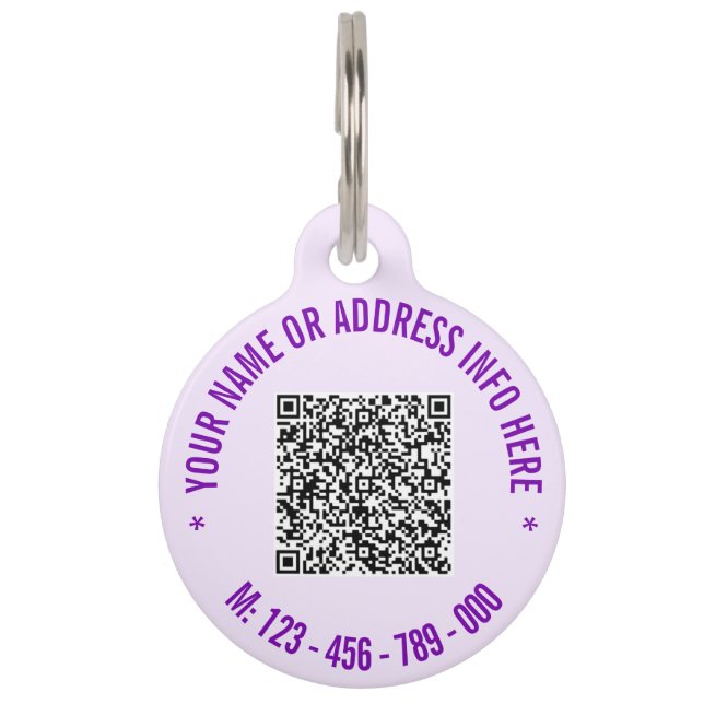 Vorlage für den benutzerdefinierten QR-Code Text-I Haustiermarke (Rückseite)