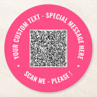 Vorlage für den benutzerdefinierten QR-Untersetzer