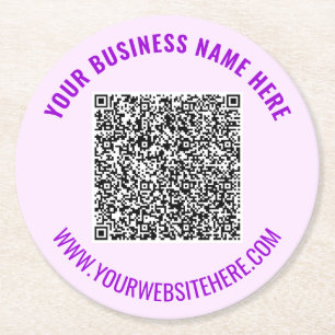 Vorlage für den benutzerdefinierten QR-Untersetzer Runder Pappuntersetzer