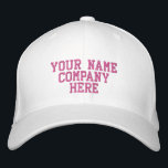 Vorlage für den benutzerdefinierten Text, bestickt Bestickte Baseballkappe<br><div class="desc">Wählen Sie Schriftart und Farbe - Entwerfen Sie Ihre eigenen leicht Personalisierten Werbe-Einprägungen bestickt Baseball Caps mit individuellem Text - Fügen Sie Ihren Text hinzu - Name - Firma / Nummer / Letter / Slogan - Tagline / oder Website , Telefon , E-Mail , Social Media Handle / Mehr -...</div>