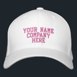 Vorlage für den benutzerdefinierten Text, bestickt Bestickte Baseballkappe<br><div class="desc">Wählen Sie Schriftart und Farbe - Entwerfen Sie Ihre eigenen leicht Personalisierten Werbe-Einprägungen bestickt Baseball Caps mit individuellem Text - Fügen Sie Ihren Text hinzu - Name - Firma / Nummer / Letter / Slogan - Tagline / oder Website , Telefon , E-Mail , Social Media Handle / Mehr -...</div>