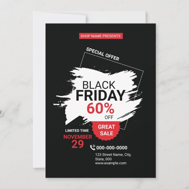 Vorlage für den Black Friday Promotion Sale-Flyer (Vorderseite)