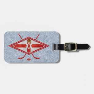 Vorlage für den Eishockey-Tag in Nordirland Gepäckanhänger