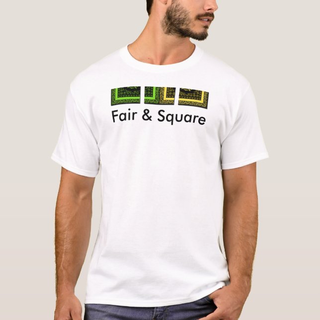 Vorlage für den fairen und quadratischen T - Shirt (Vorderseite)