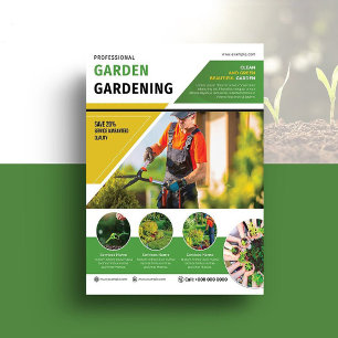 Vorlage für den Flyer "beruflich Garden Care"