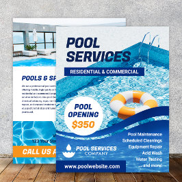Vorlage für den Flyer des Schwimmbad Services Comp