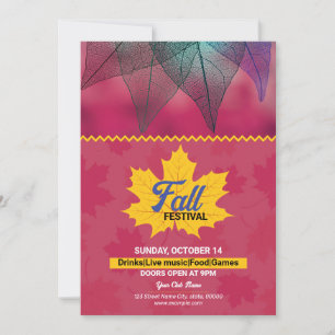 Vorlage für den Flyer Herbst/Herbst-Party Einladun