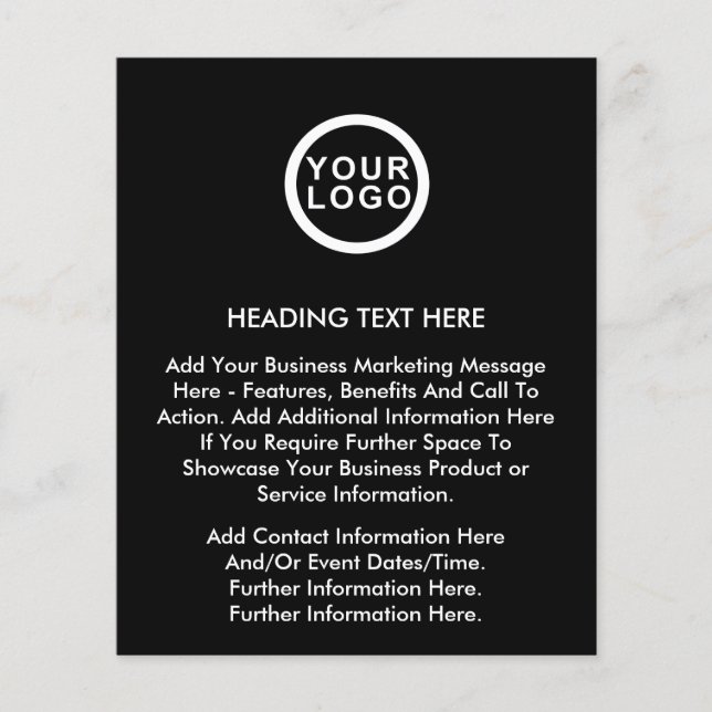 Vorlage für den Flyer Ihres Firmenlogos (Vorne)