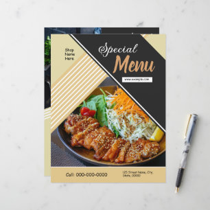 Vorlage für den Flyer im Restaurant Werbegestalt