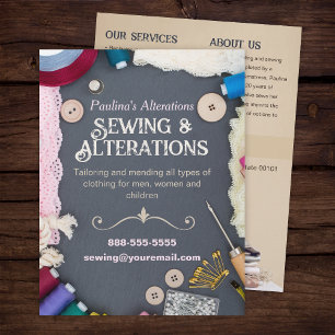 Vorlage für den Flyer von Alterations-Services