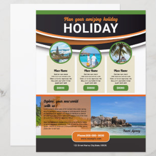 Vorlage für den Flyer von Reisebüros