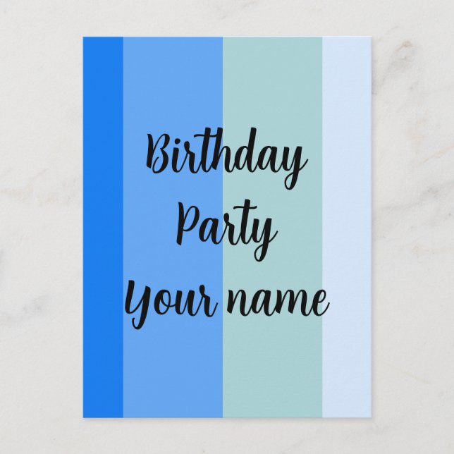 Vorlage für den Geburtstag Postkarte (Vorderseite)