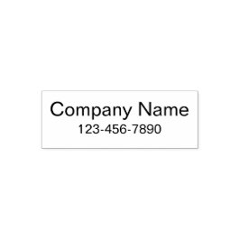Vorlage für den Geschäftsnamen und die Telefonnumm Permastempel
